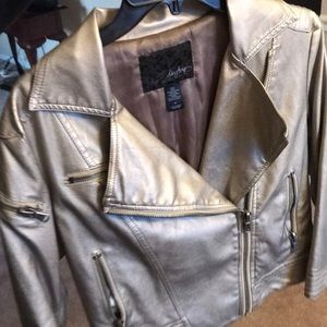 Bronze/gold leather jacket
